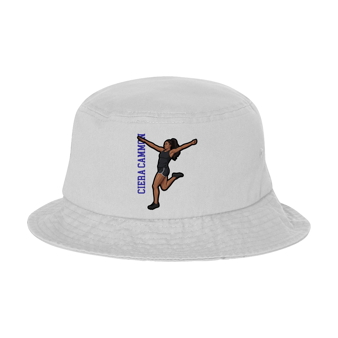 Bucket Cap — Name Vertical in White