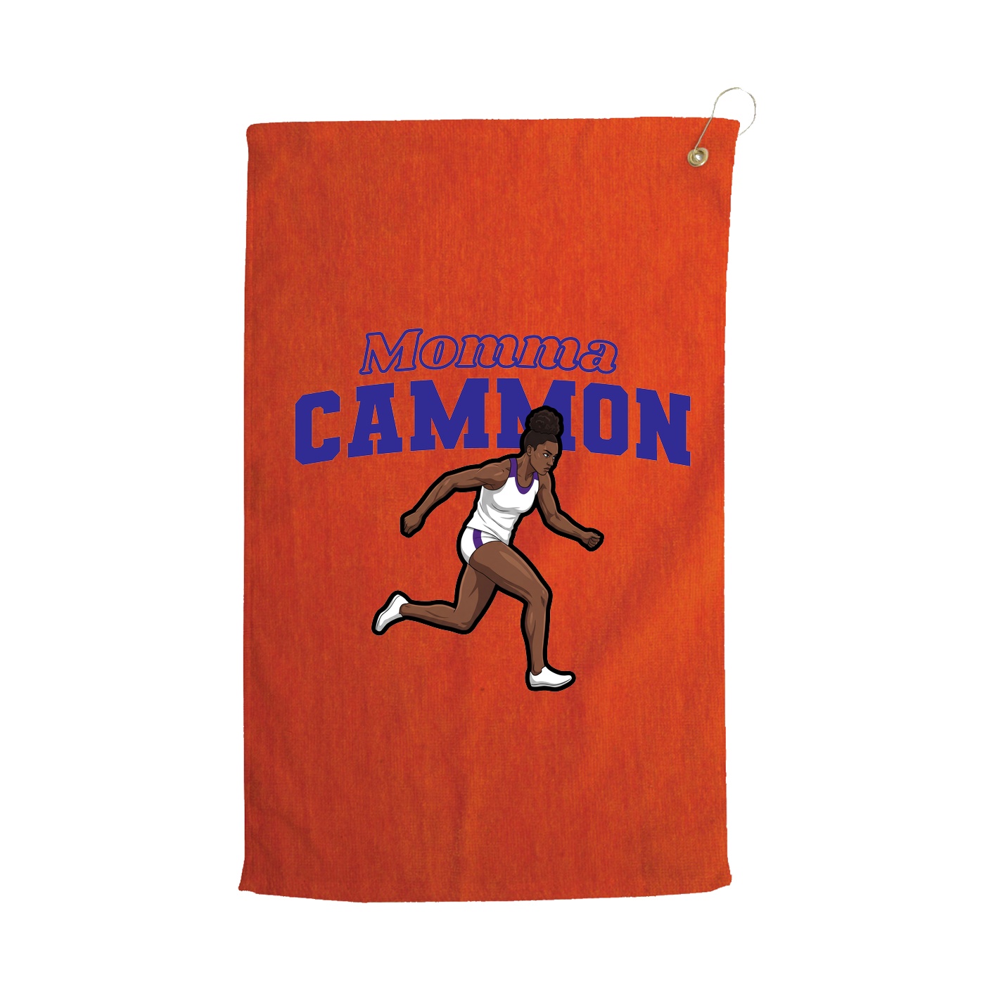 Golf Towel — Mothers Day Block in Orange