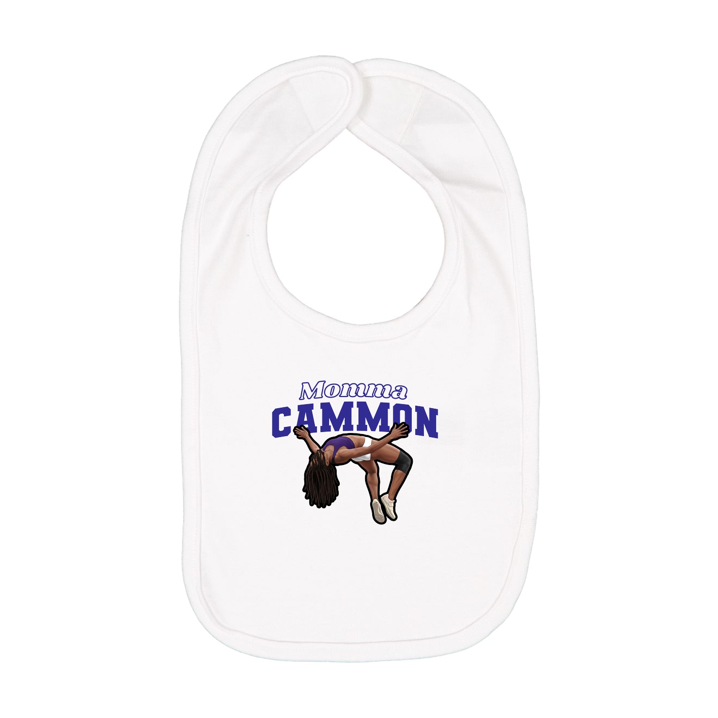 Infant Bib — Mothers Day Block in White