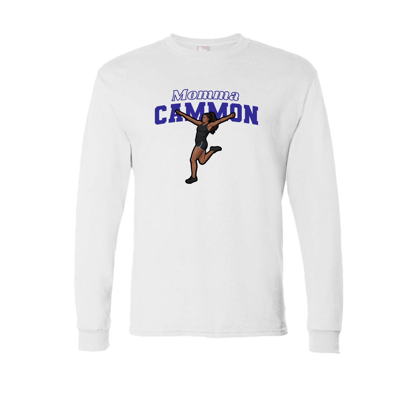 Long Sleeve Tee — Mothers Day Block in White