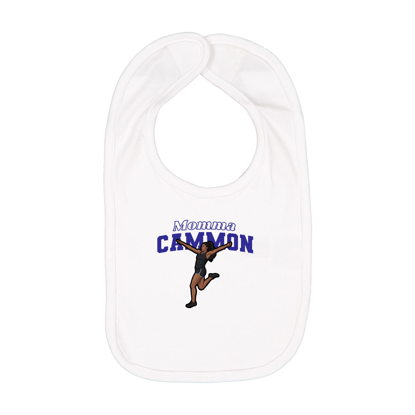Infant Bib — Mothers Day Block in White