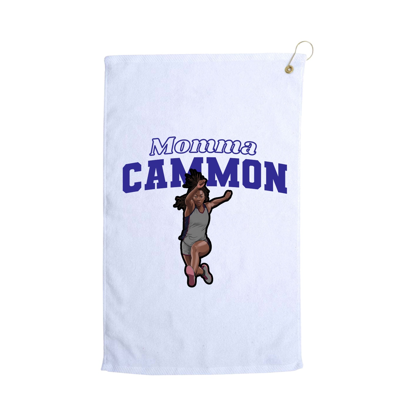 Golf Towel — Mothers Day Block in White