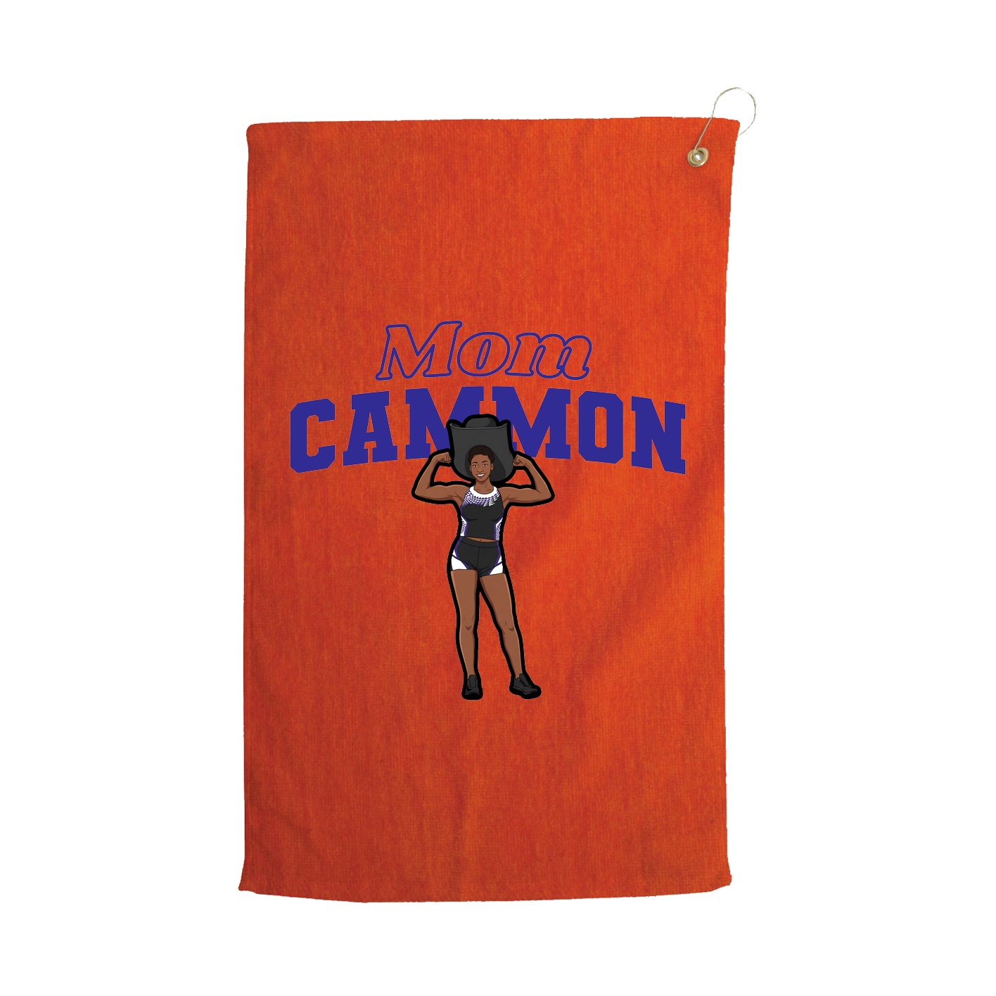 Golf Towel — Mothers Day Block in Orange