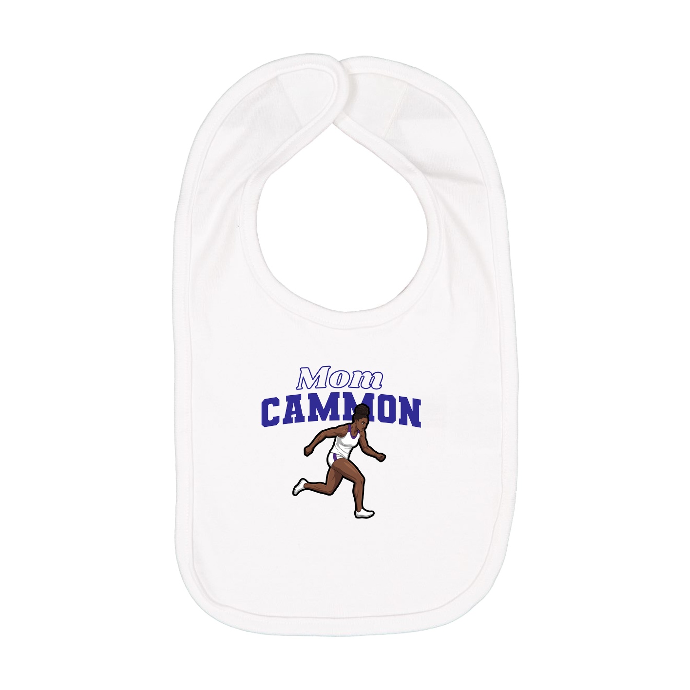 Infant Bib — Mothers Day Block in White