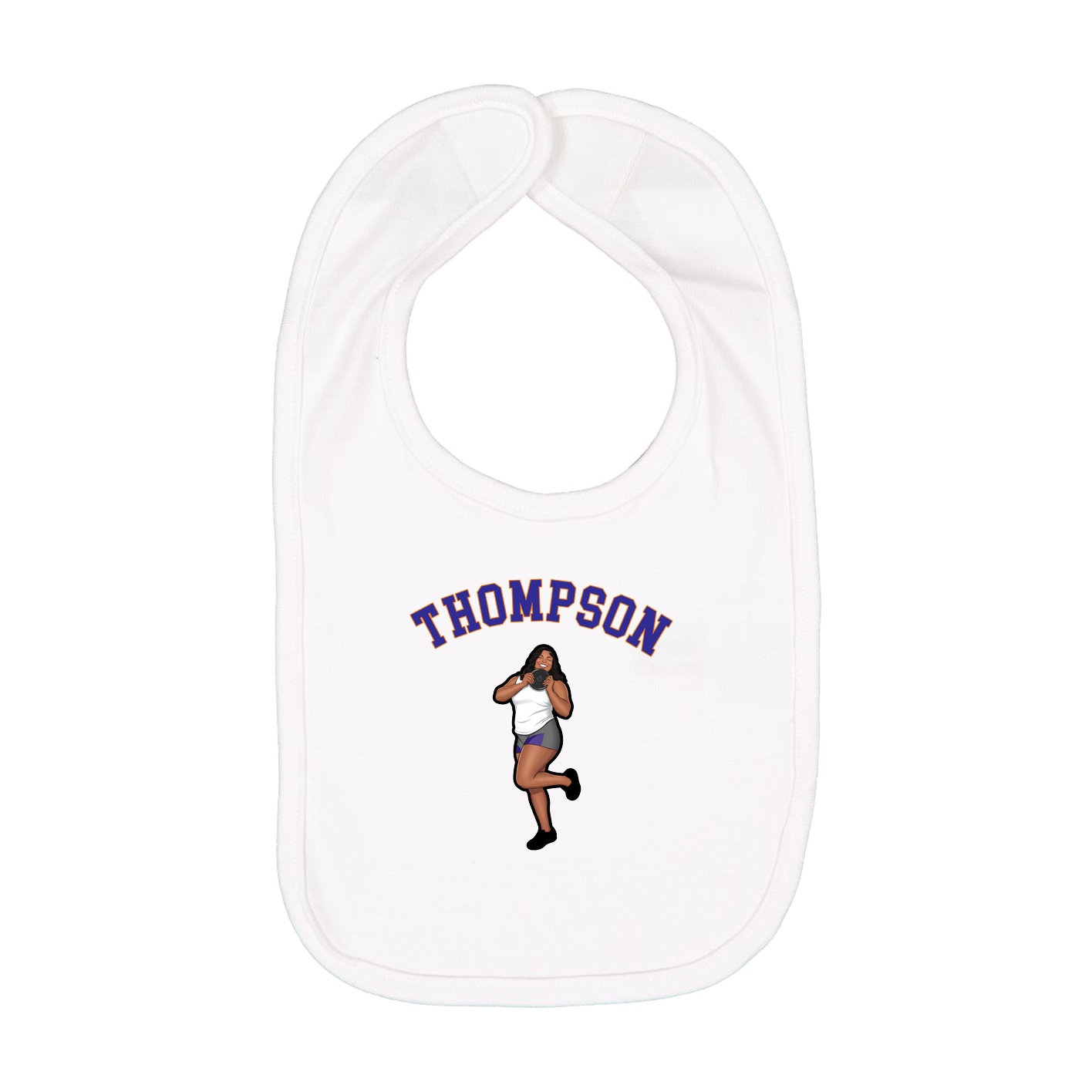 Infant Bib — Shirsey Arch in White
