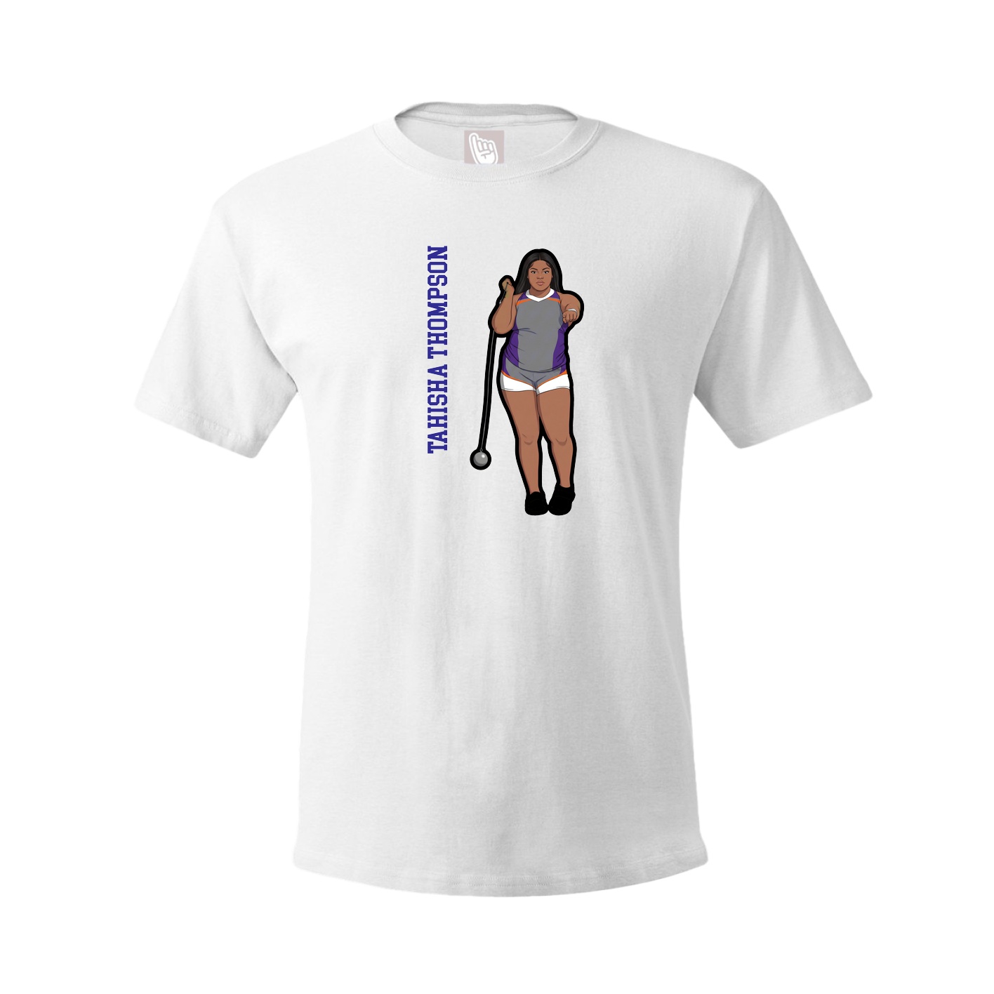 Tee — Name Vertical in White