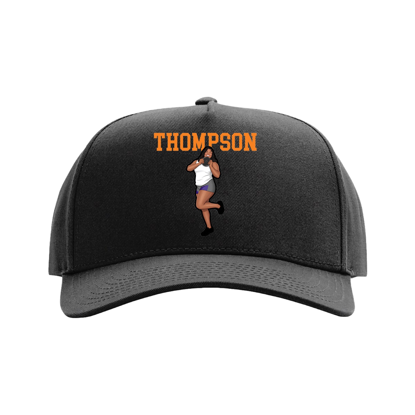 Full Fabric Five-Panel Champ Cap — Shirsey in Black