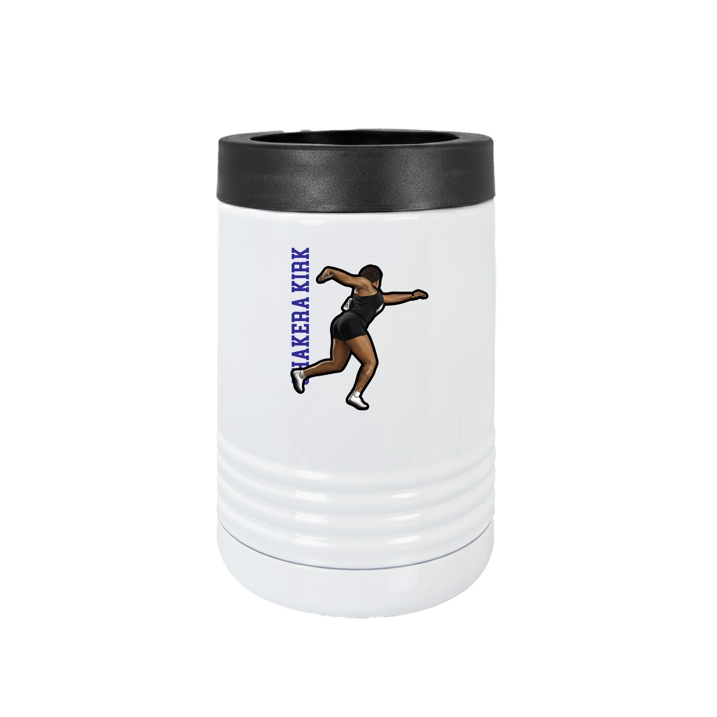 Beverage Holder — Name Vertical in White