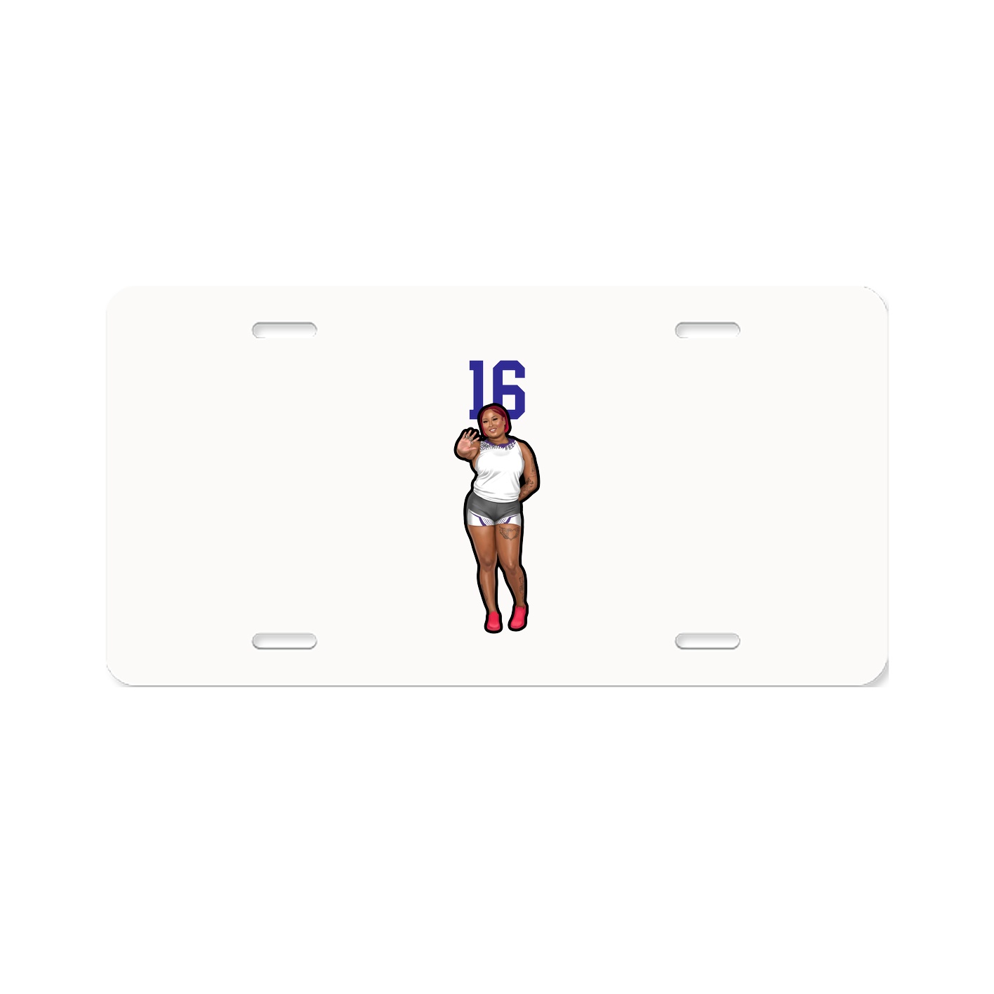 License Plate — Number Top in Classic