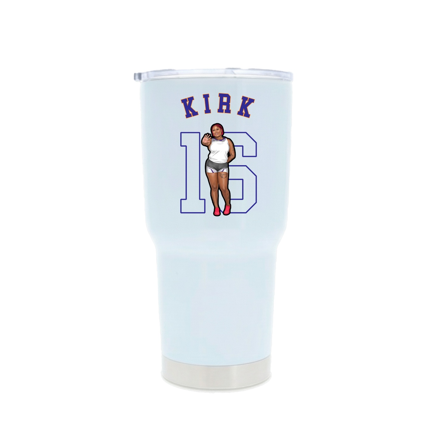 30oz Stainless Steel Tumbler — Shirsey Arch in White