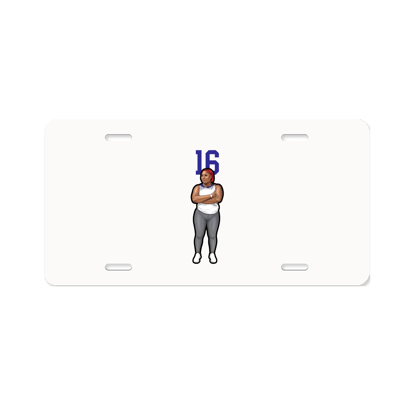 License Plate — Number Top in Classic