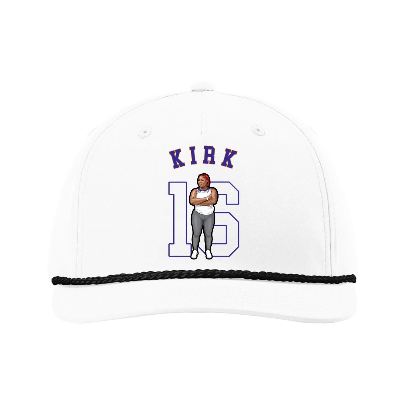 Five-Panel Classic Rope Cap — Shirsey Arch in White