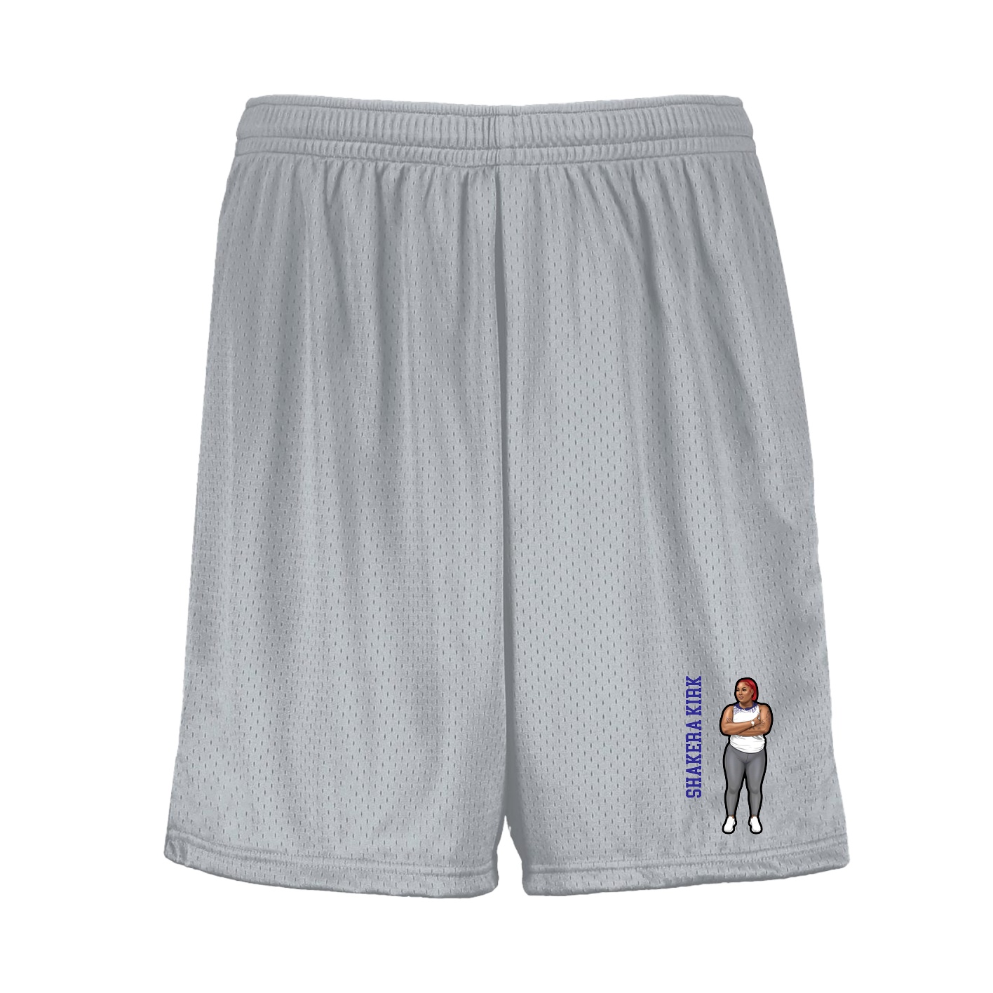 Shorts — Name Vertical in Silver