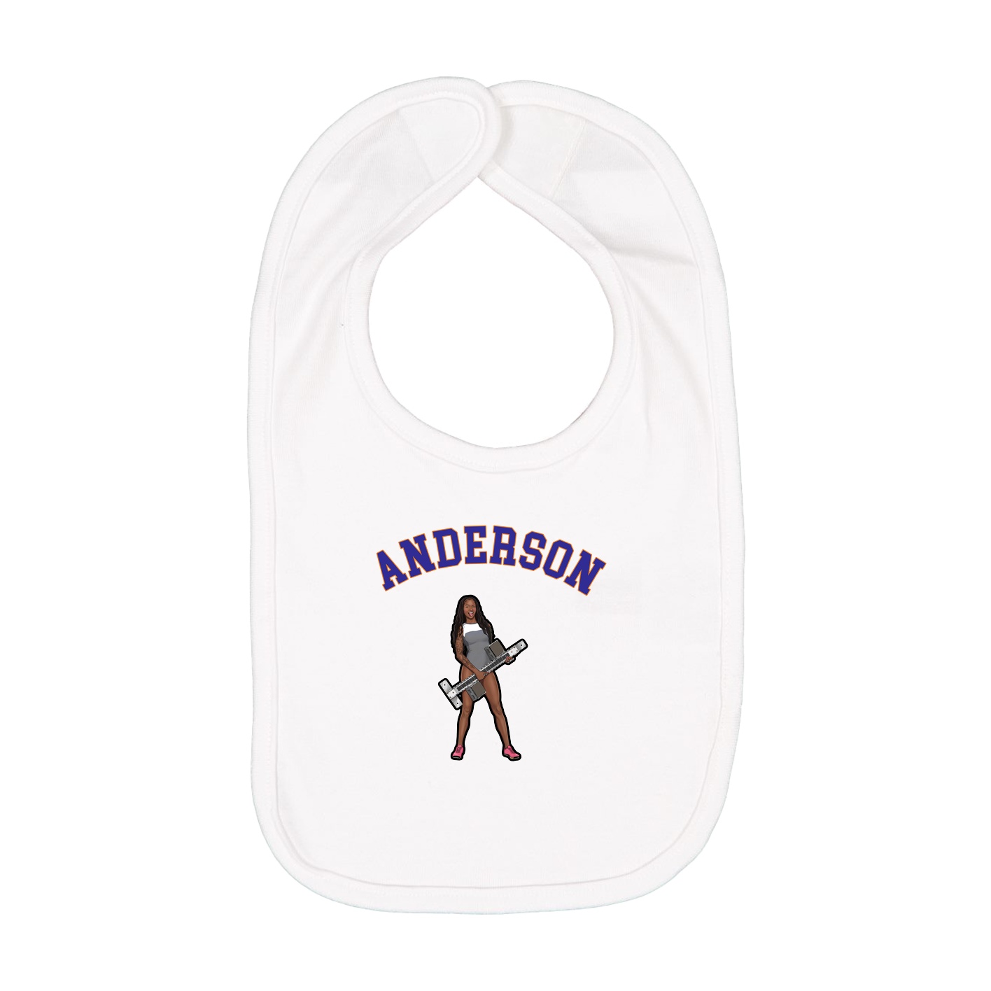 Infant Bib — Shirsey Arch in White