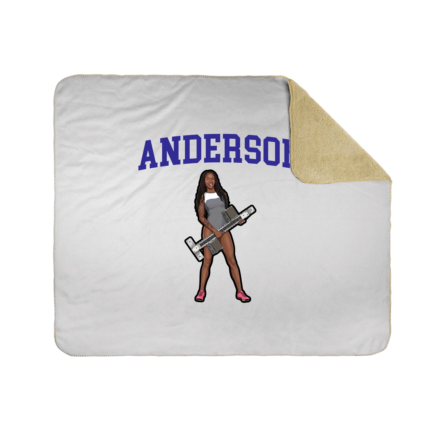 Throw Blanket — Shirsey in White