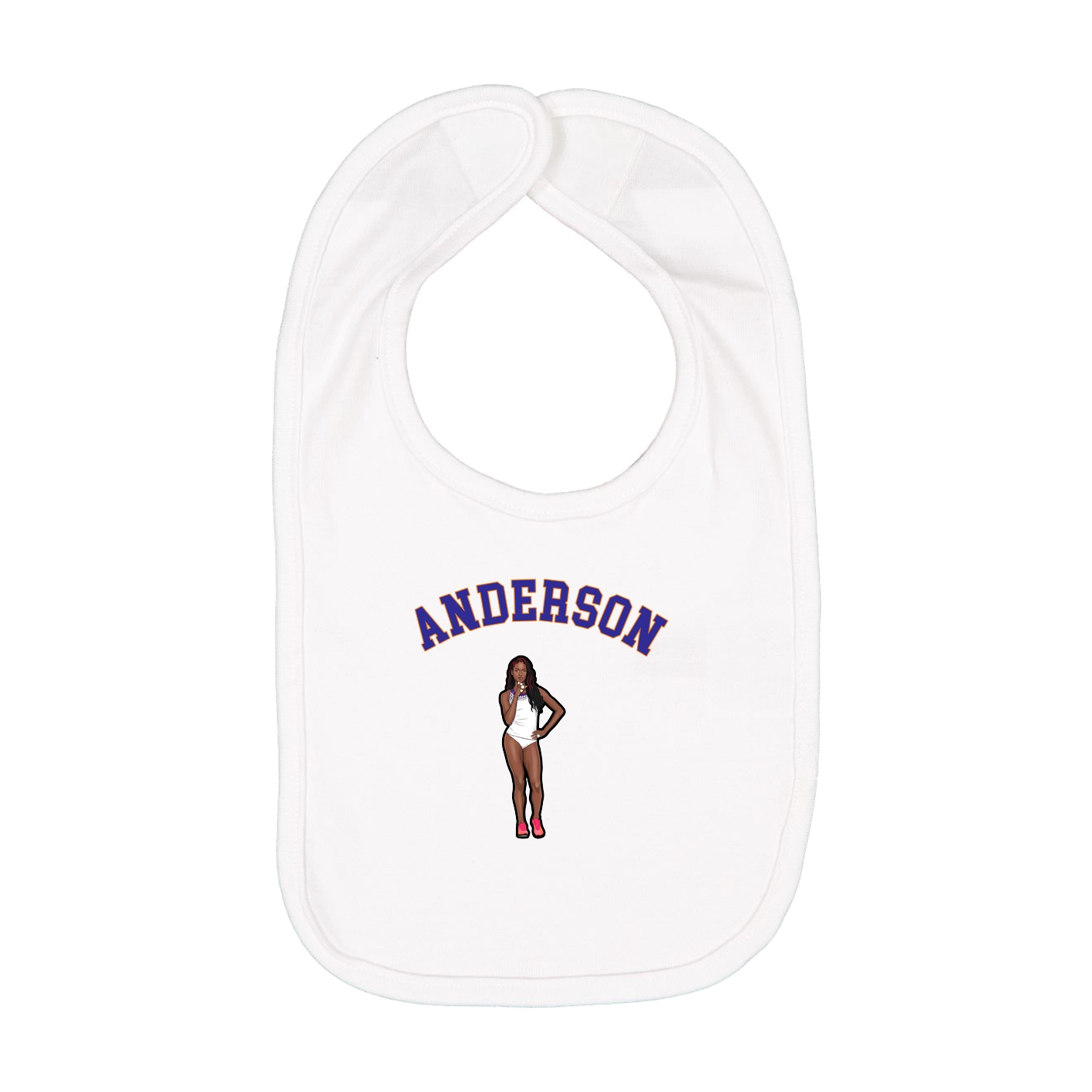 Infant Bib — Shirsey Arch in White