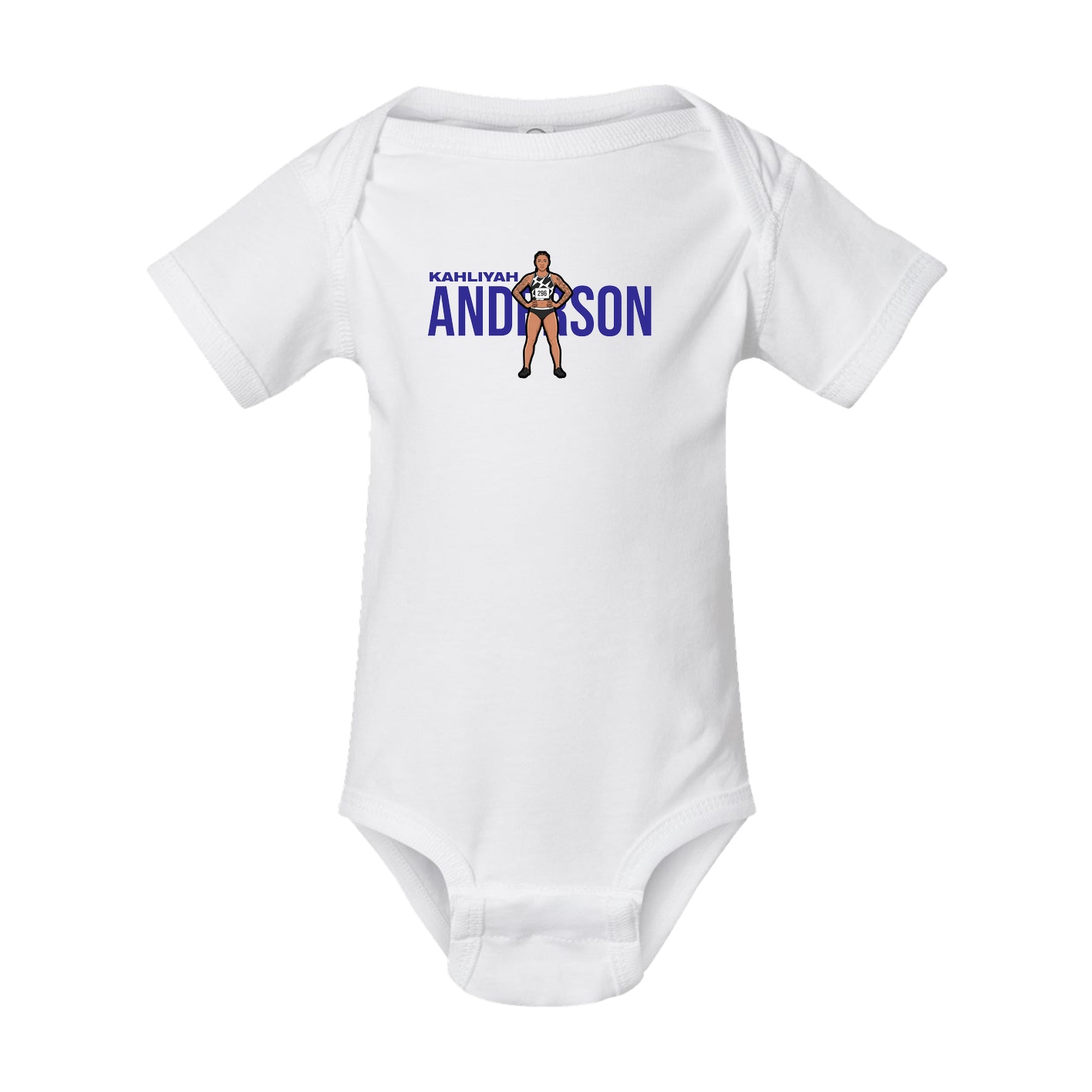 Baby Onesie — Player Name in White