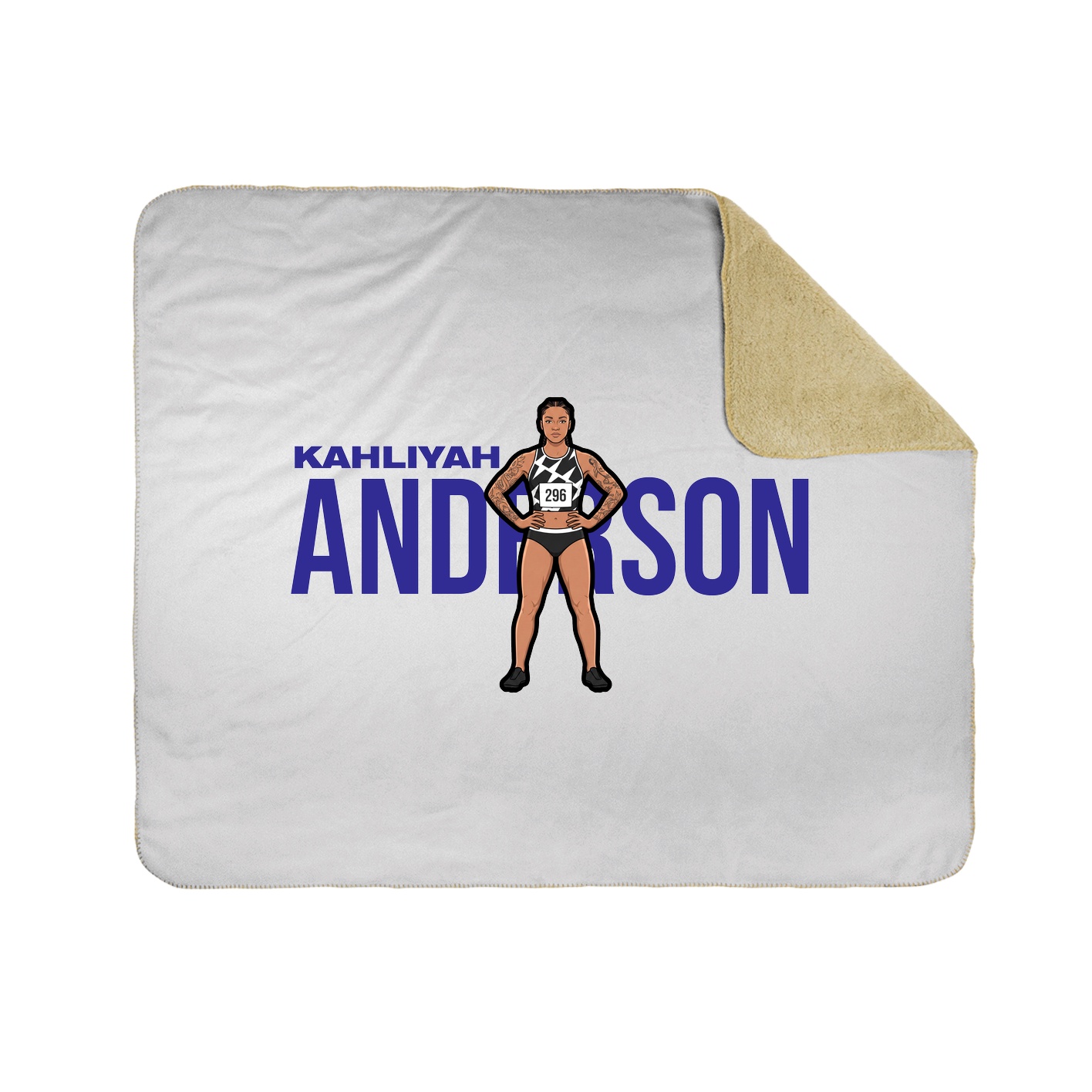 Throw Blanket — Player Name in White