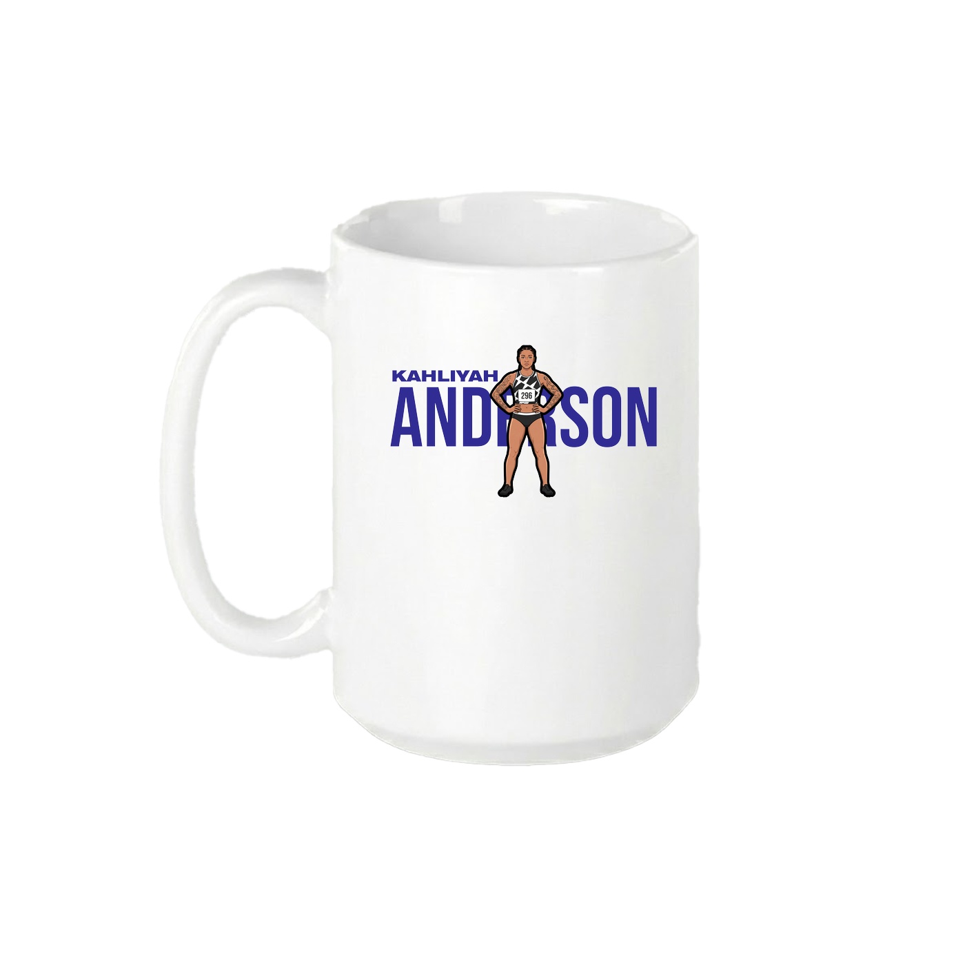 15oz Coffee Mug — Player Name in White