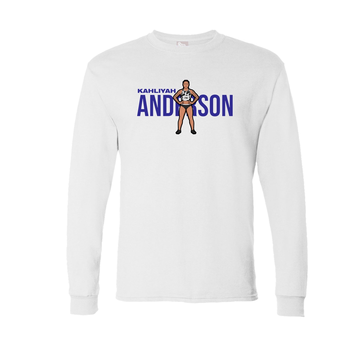 Long Sleeve Tee — Player Name in White
