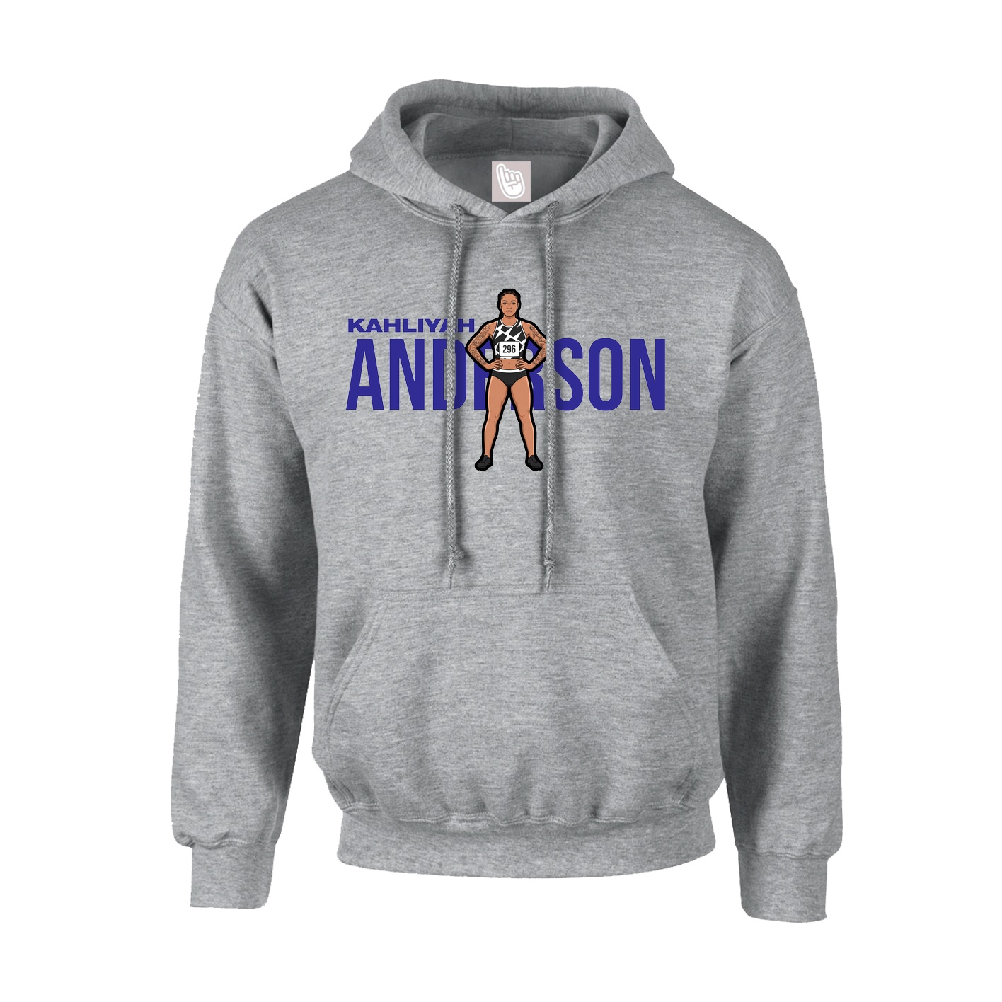 Hoodie — Player Name in Grey