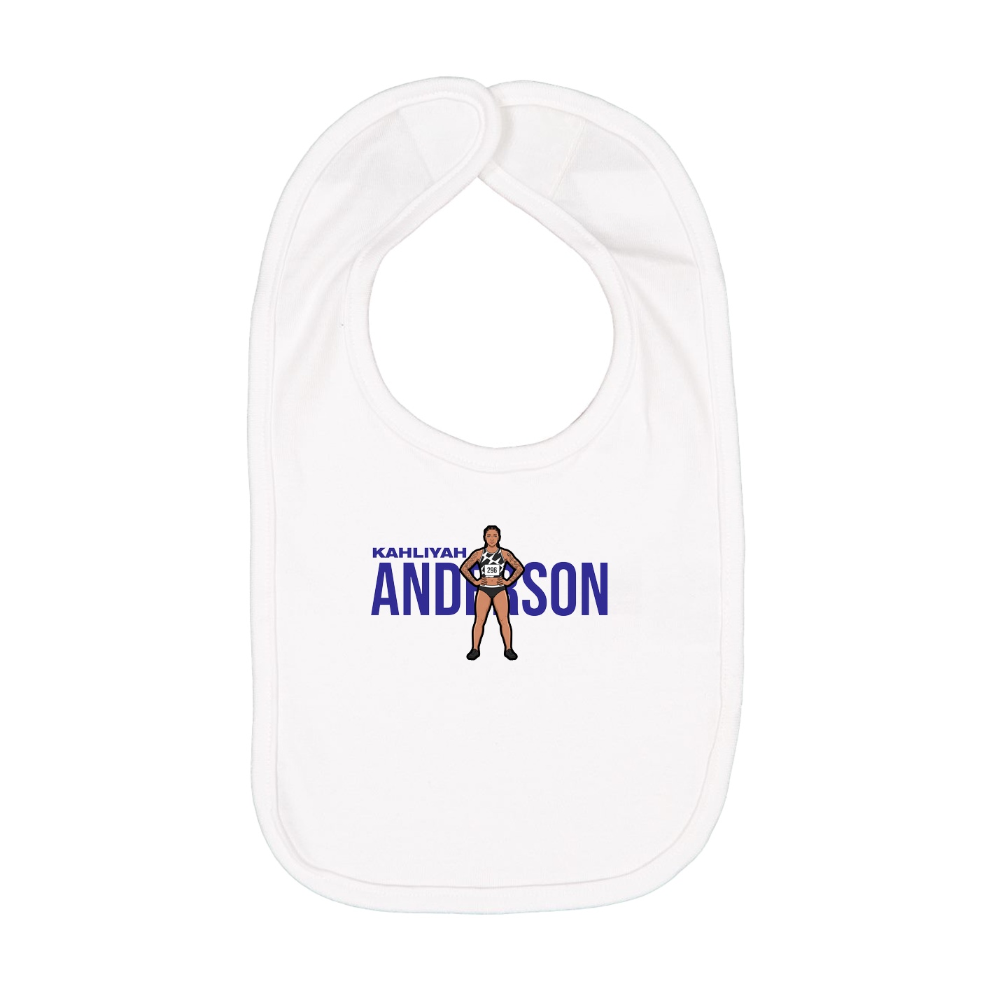 Infant Bib — Player Name in White