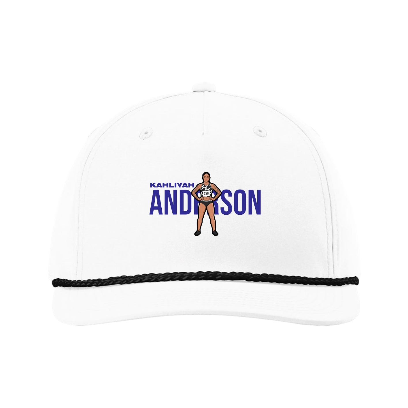 Five-Panel Classic Rope Cap — Player Name in White
