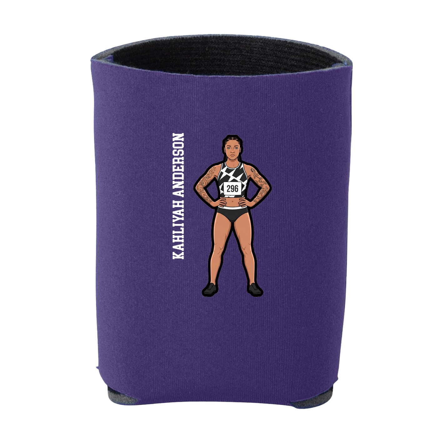 Can Holder — Name Vertical in Purple