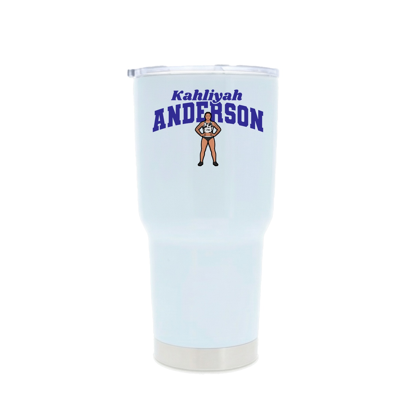 30oz Stainless Steel Tumbler — Signature Arch in White