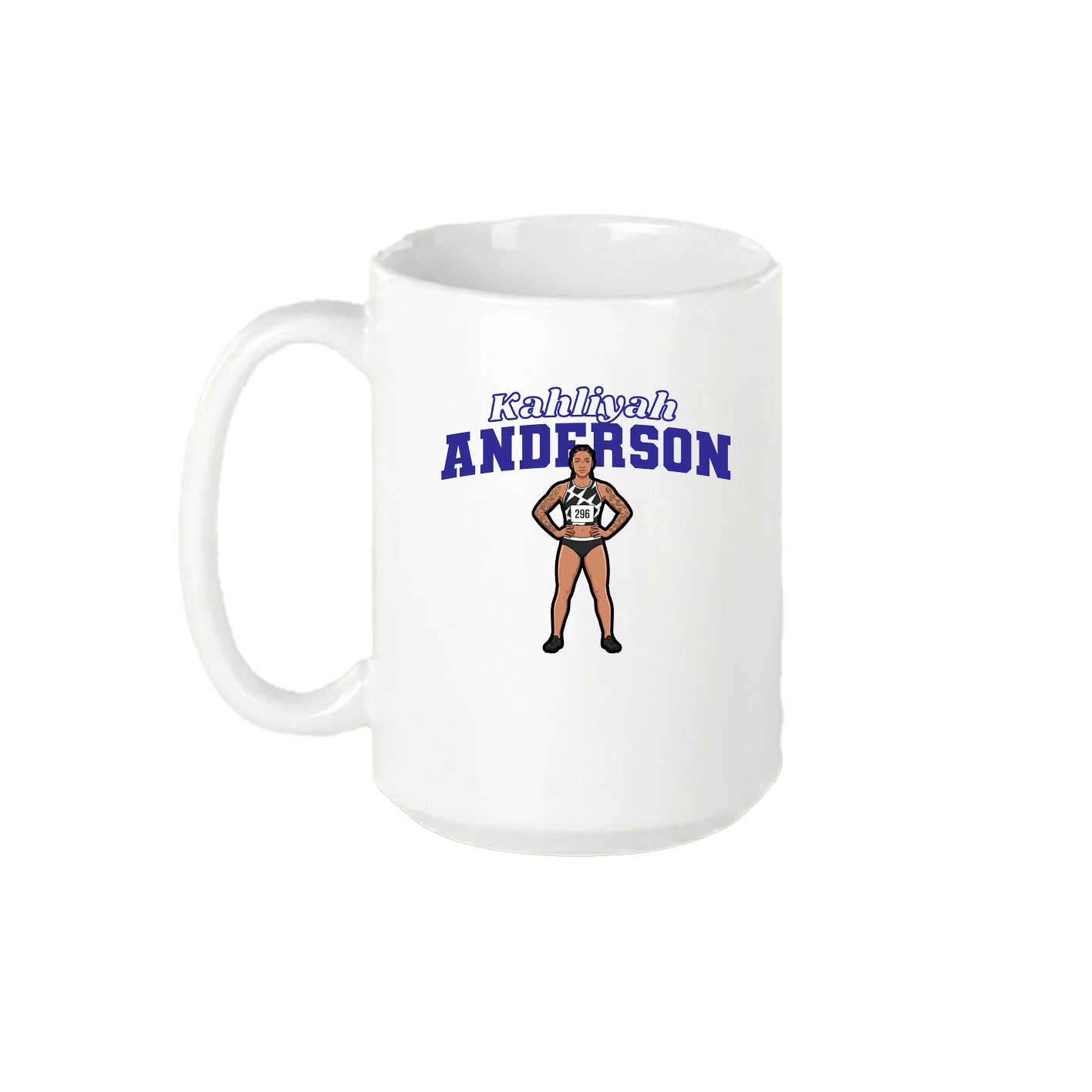 15oz Coffee Mug — Name Arch in White