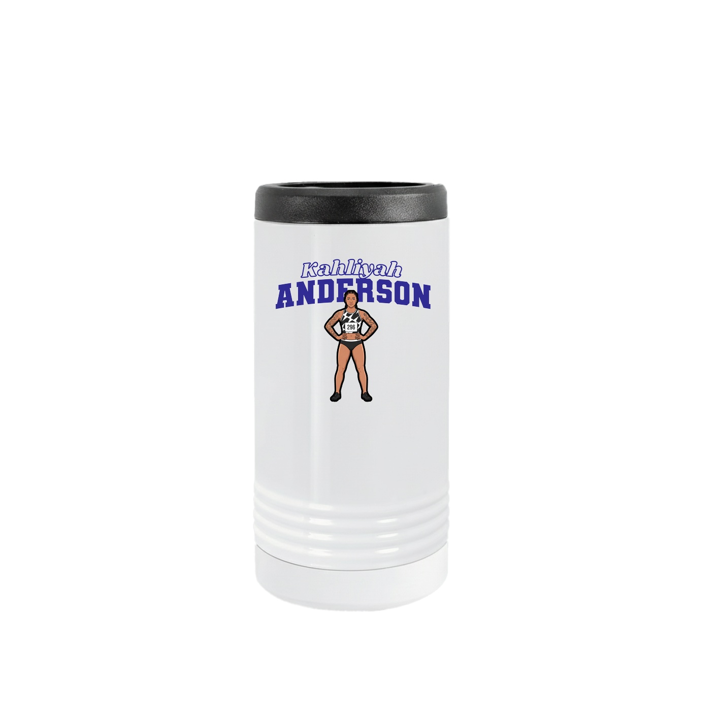 Slim Beverage Holder — Name Arch in White