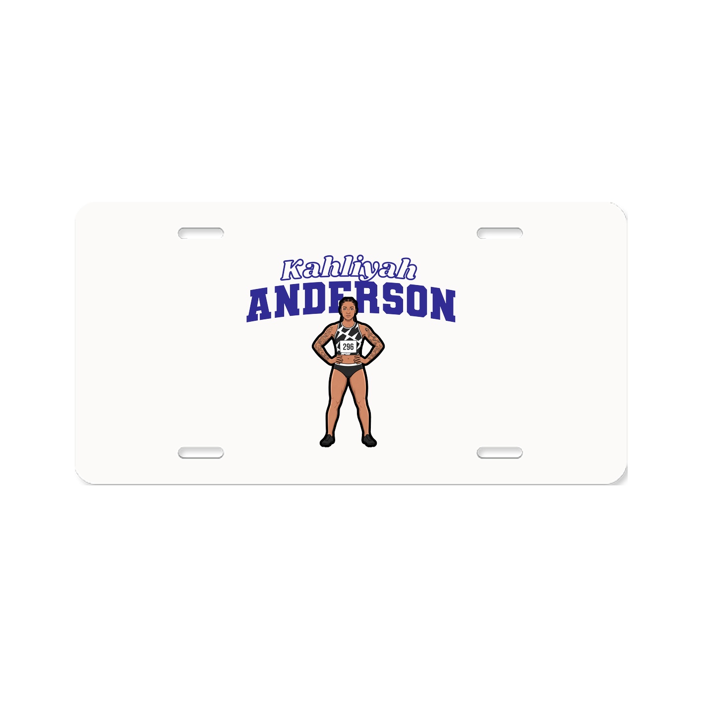 License Plate — Name Arch in Classic