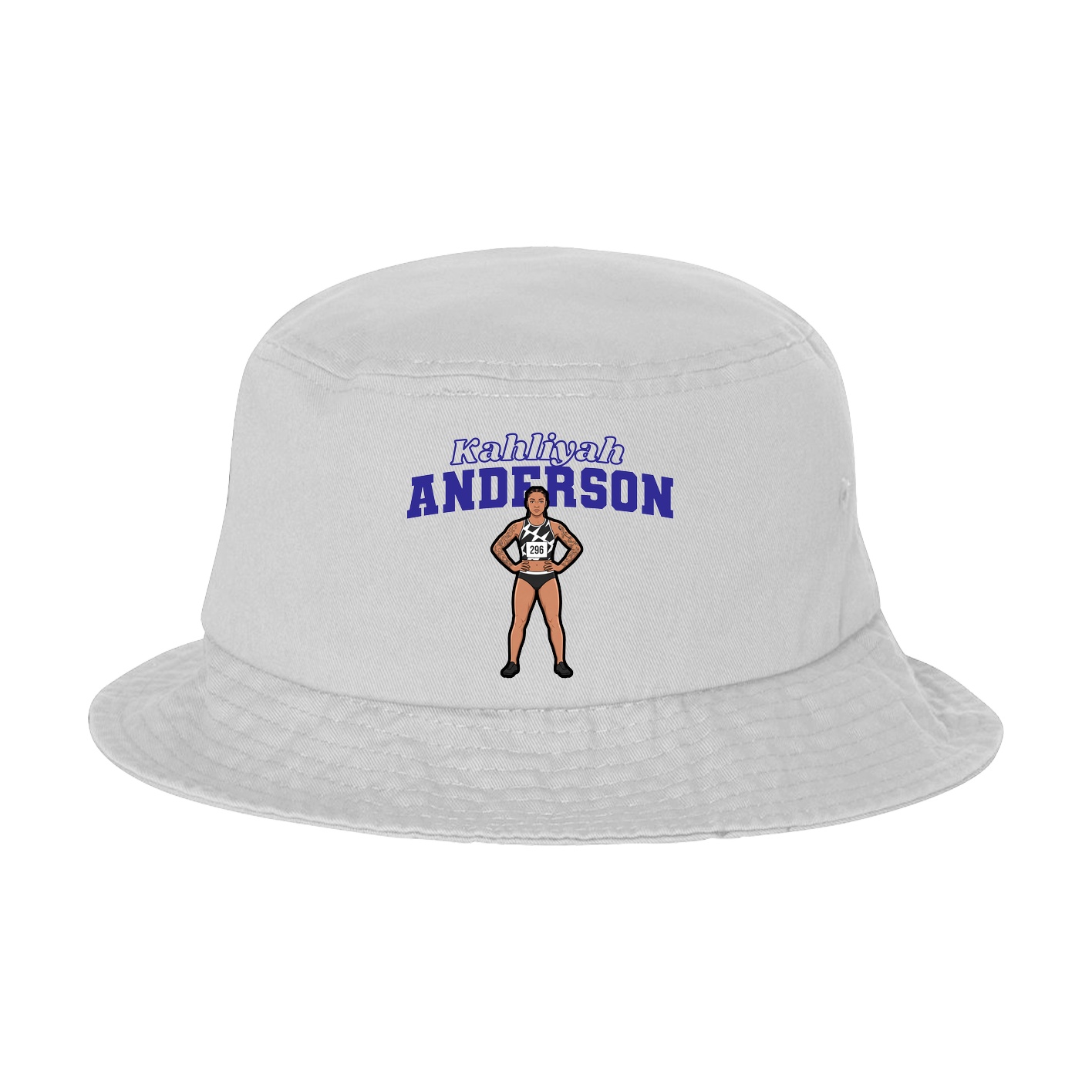 Bucket Cap — Name Arch in White