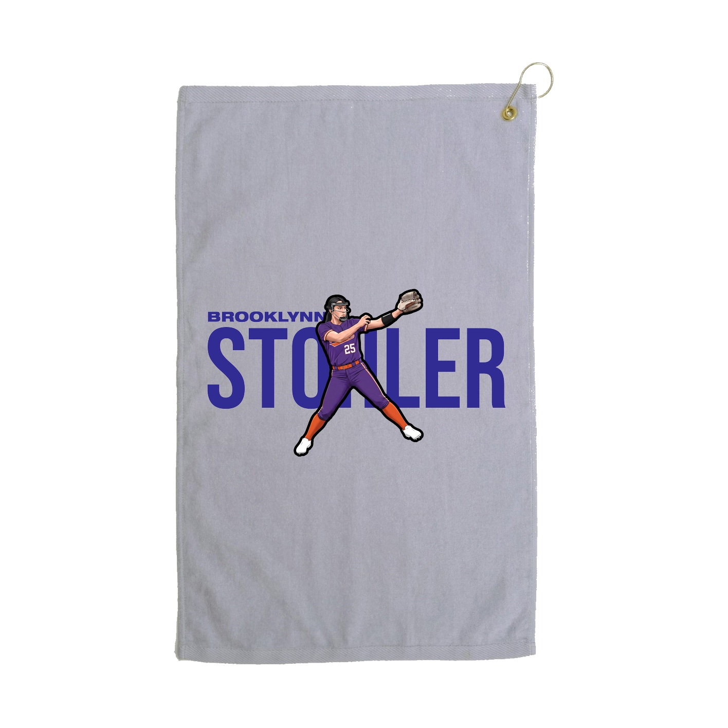 Golf Towel — Player Name in Grey