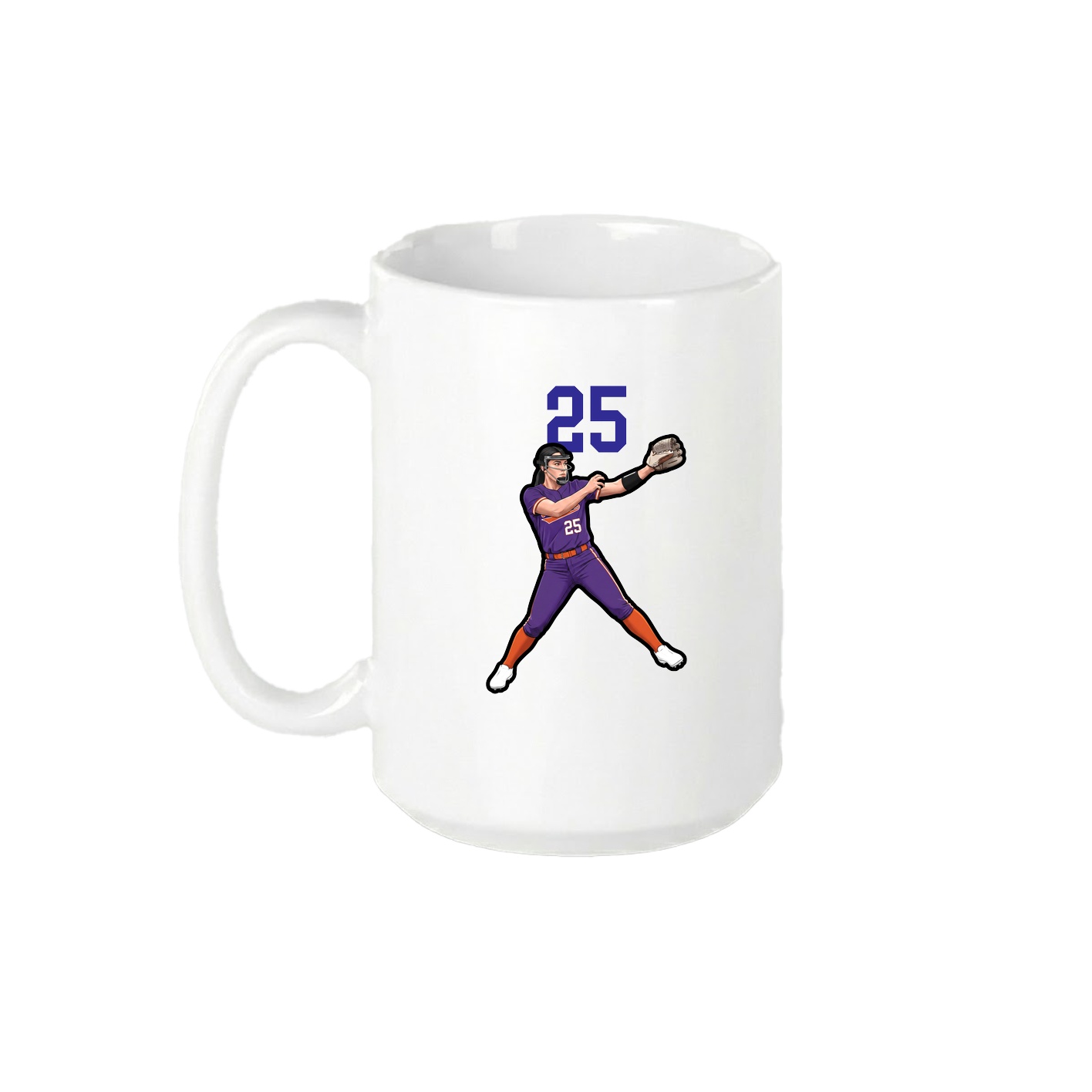 15oz Coffee Mug — Number Top in White