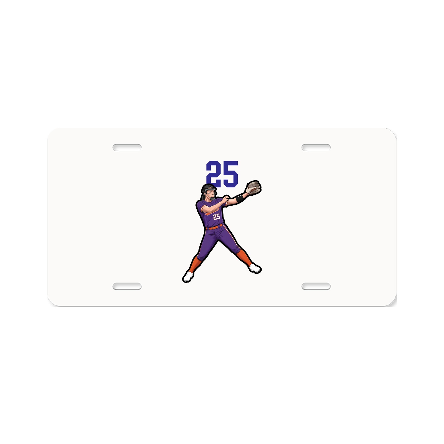 License Plate — Number Top in Classic