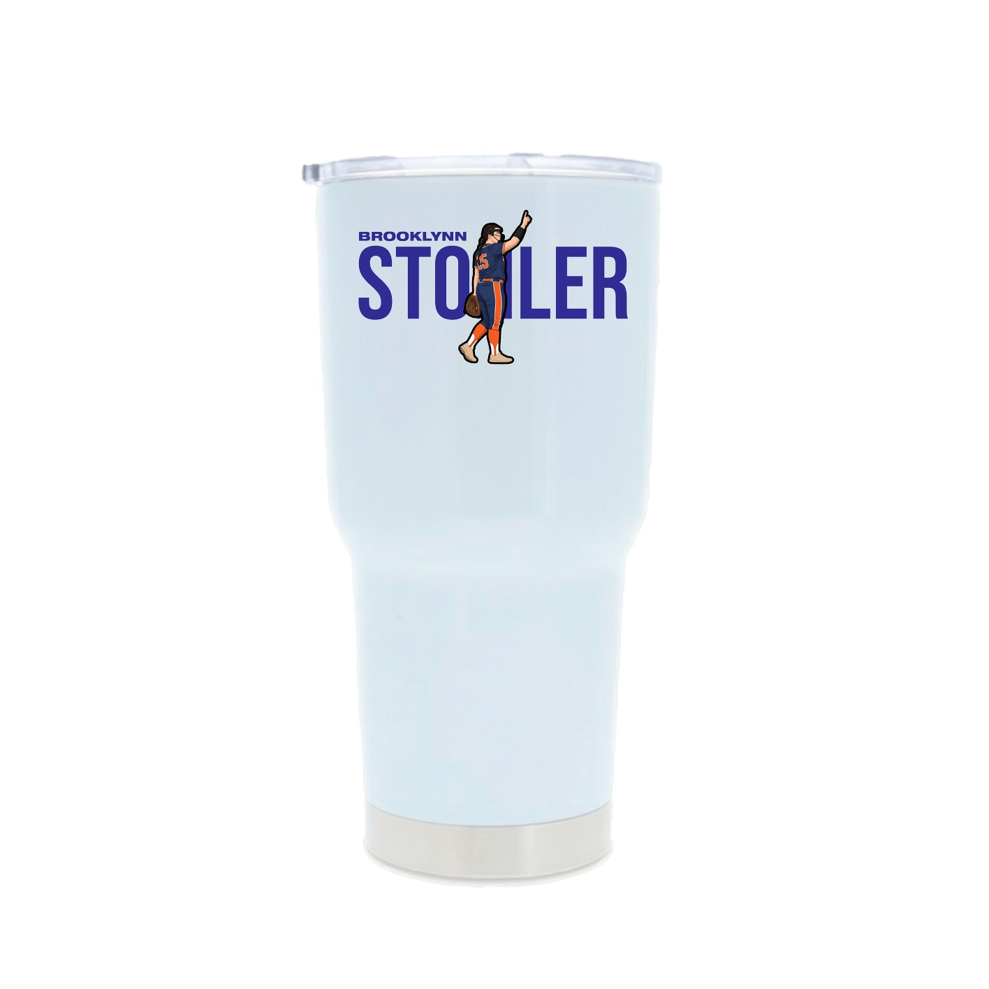 30oz Stainless Steel Tumbler — Player Name in White