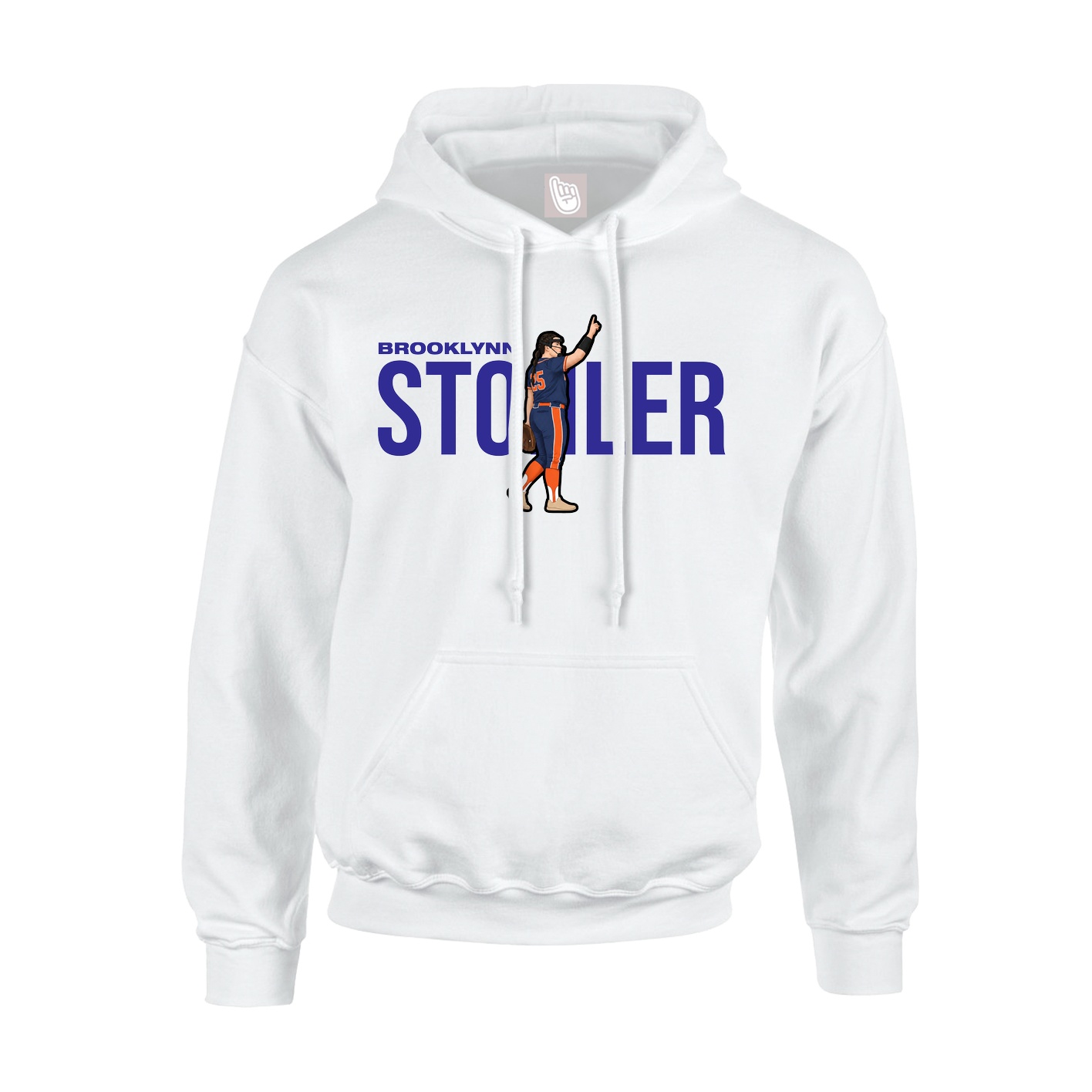 Youth Hoodie — Player Name in White