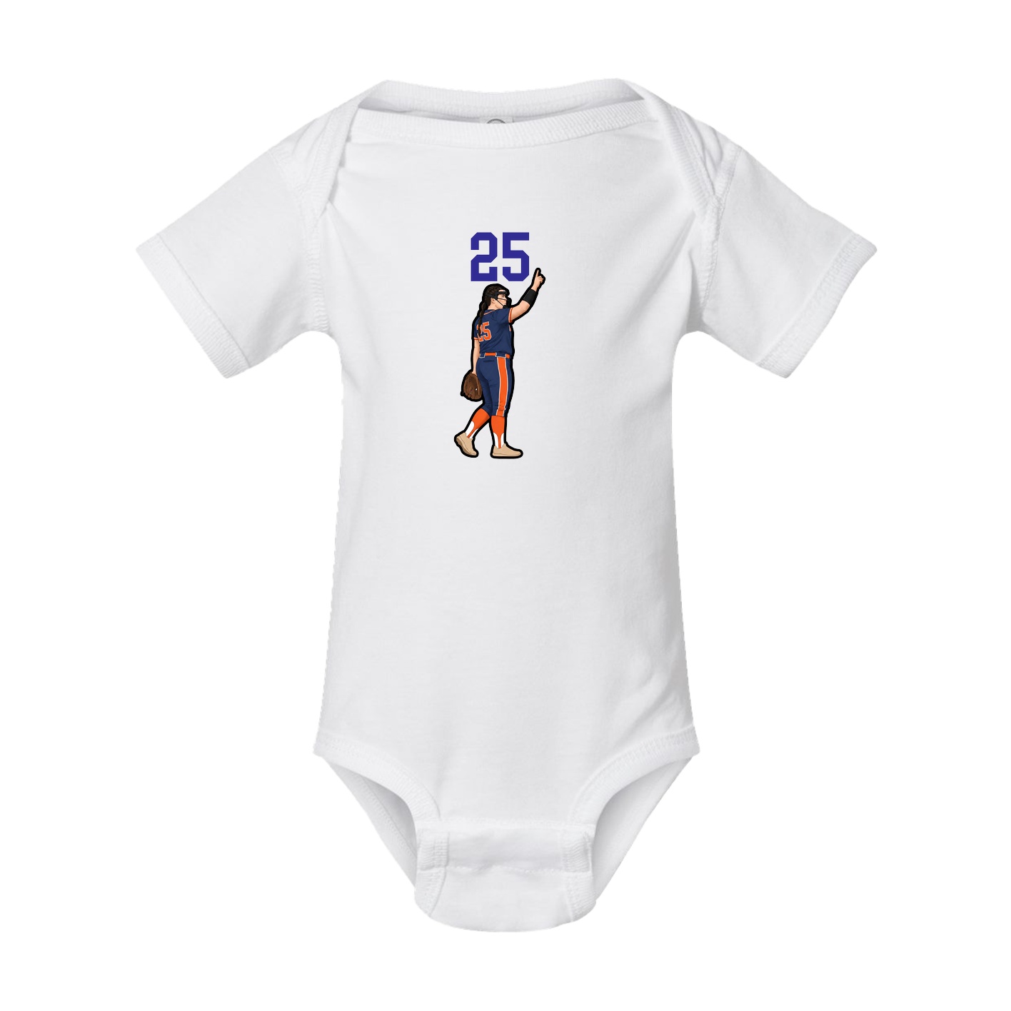 Baby Onesie — Number Top in White