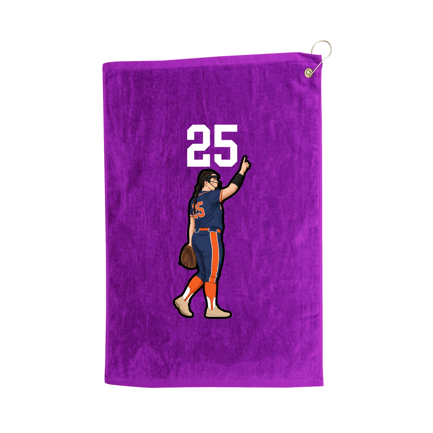 Golf Towel — Number Top in Purple