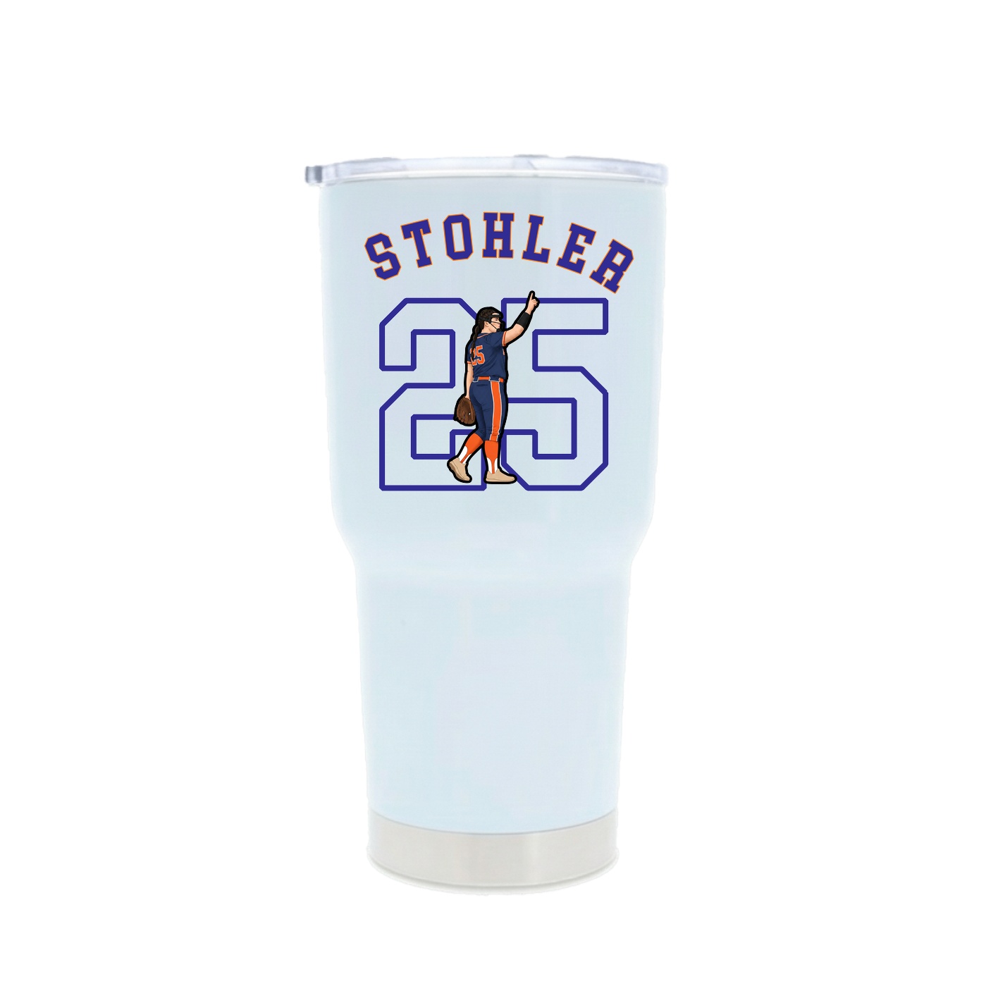 30oz Stainless Steel Tumbler — Shirsey Arch in White