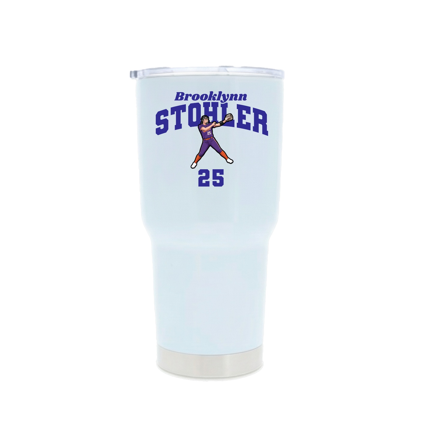 30oz Stainless Steel Tumbler — Signature Arch in White