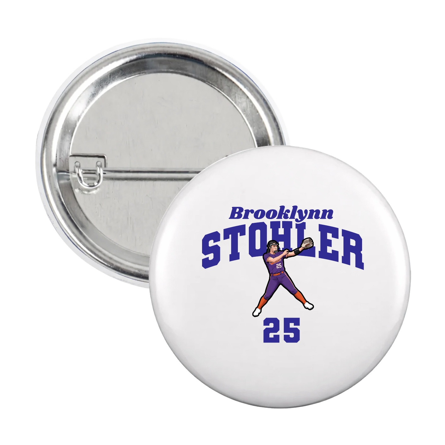 Game Day Button — Signature Arch in White