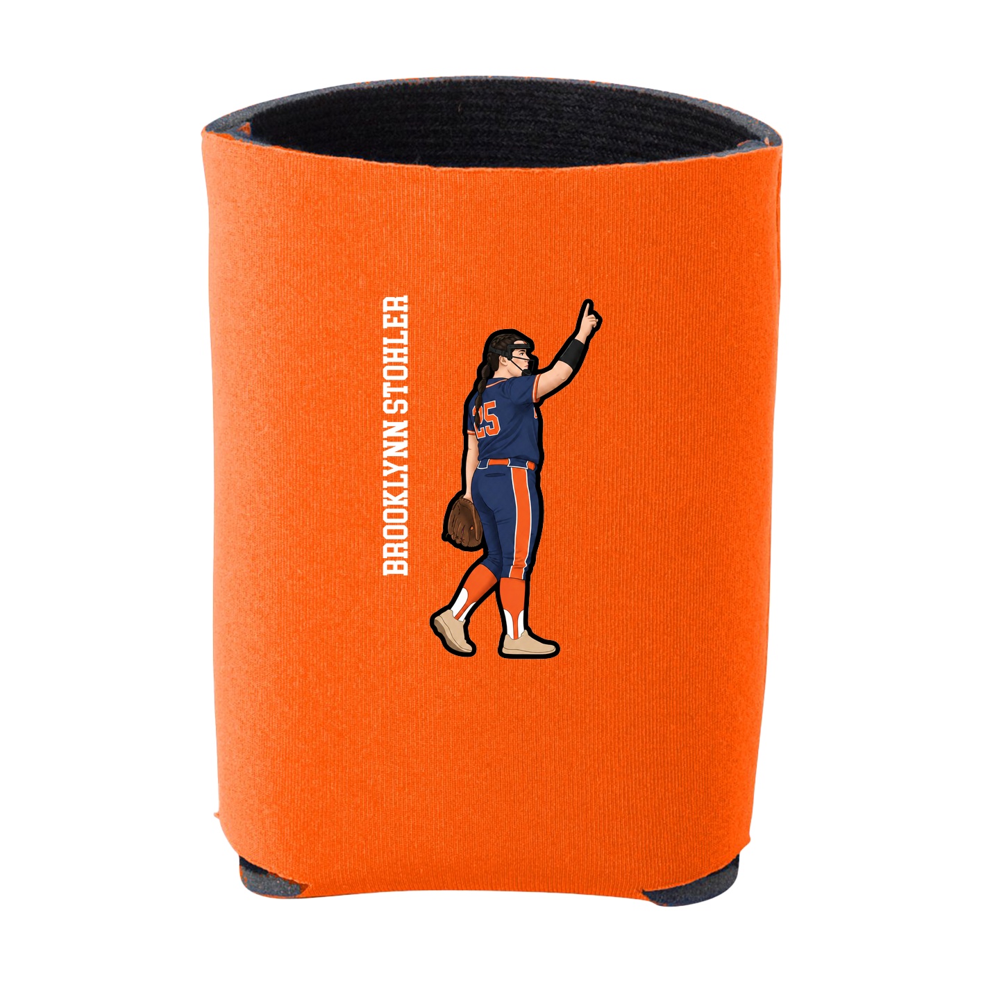Can Holder — Name Vertical in Orange