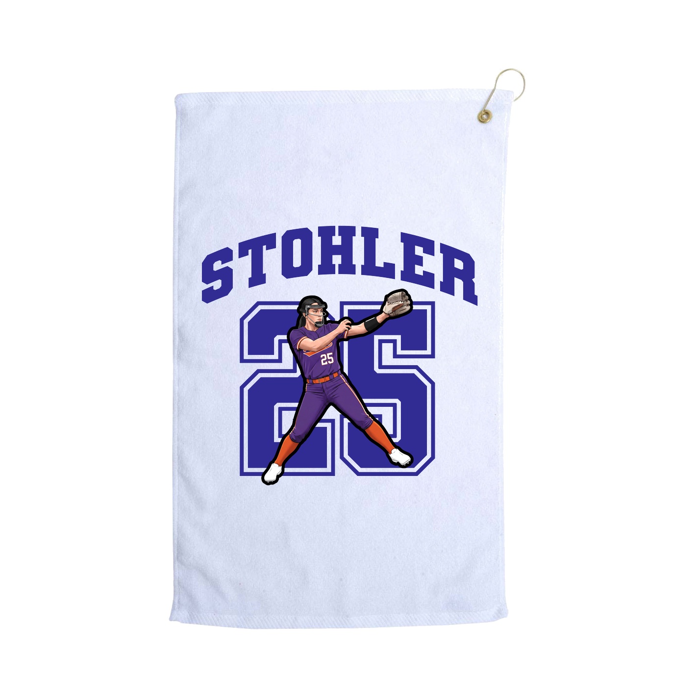 Golf Towel — Number in White