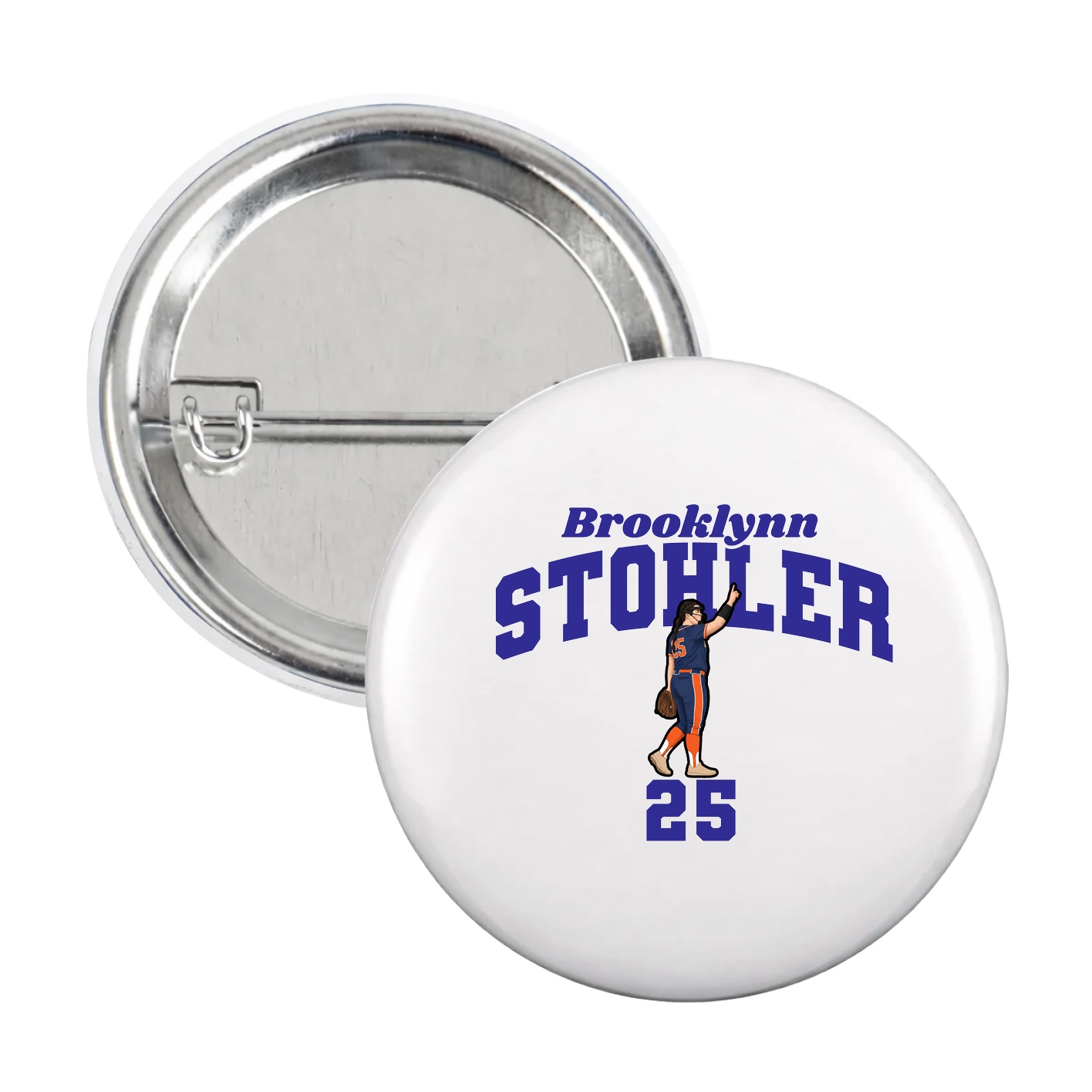 Game Day Button — Signature Arch in White
