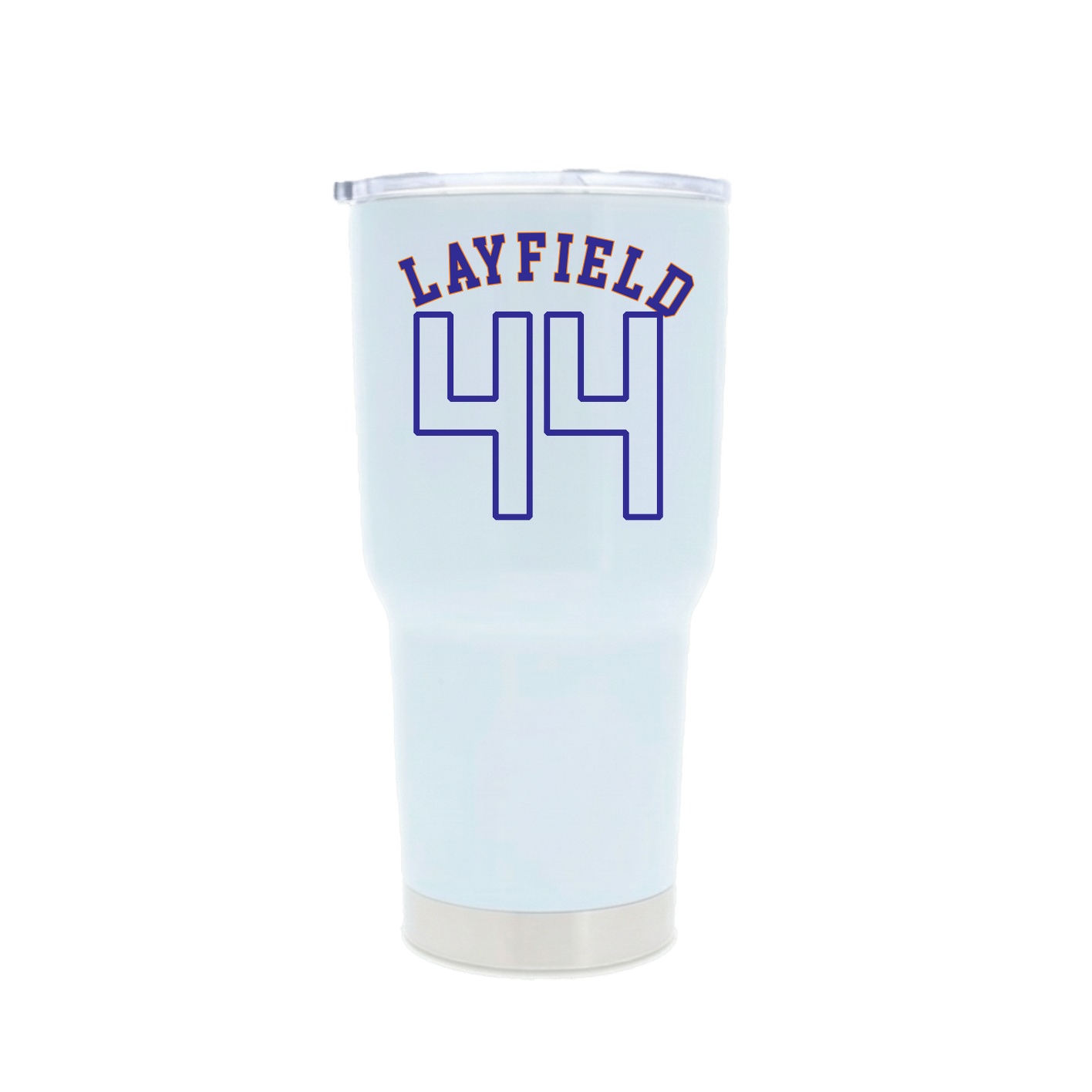 30oz Stainless Steel Tumbler — Shirsey Arch in White
