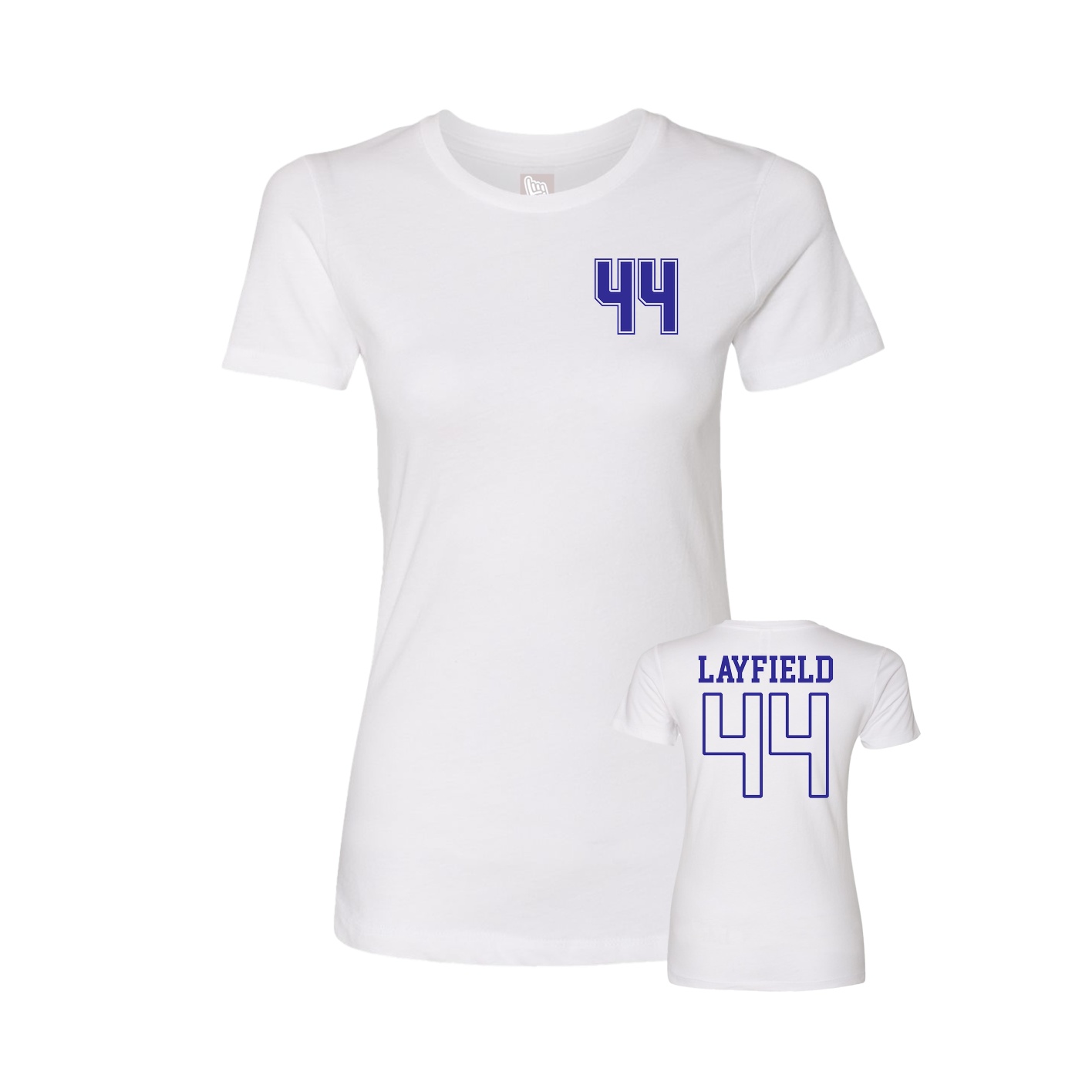 Fitted Women's Tee — Chest Back in White