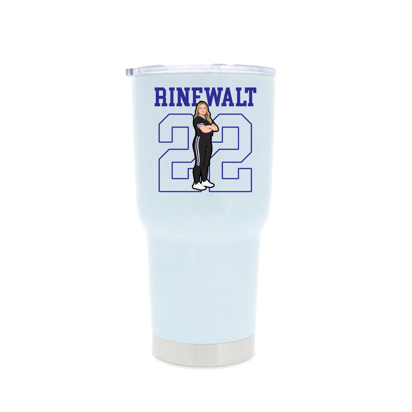 30oz Stainless Steel Tumbler — Shirsey in White