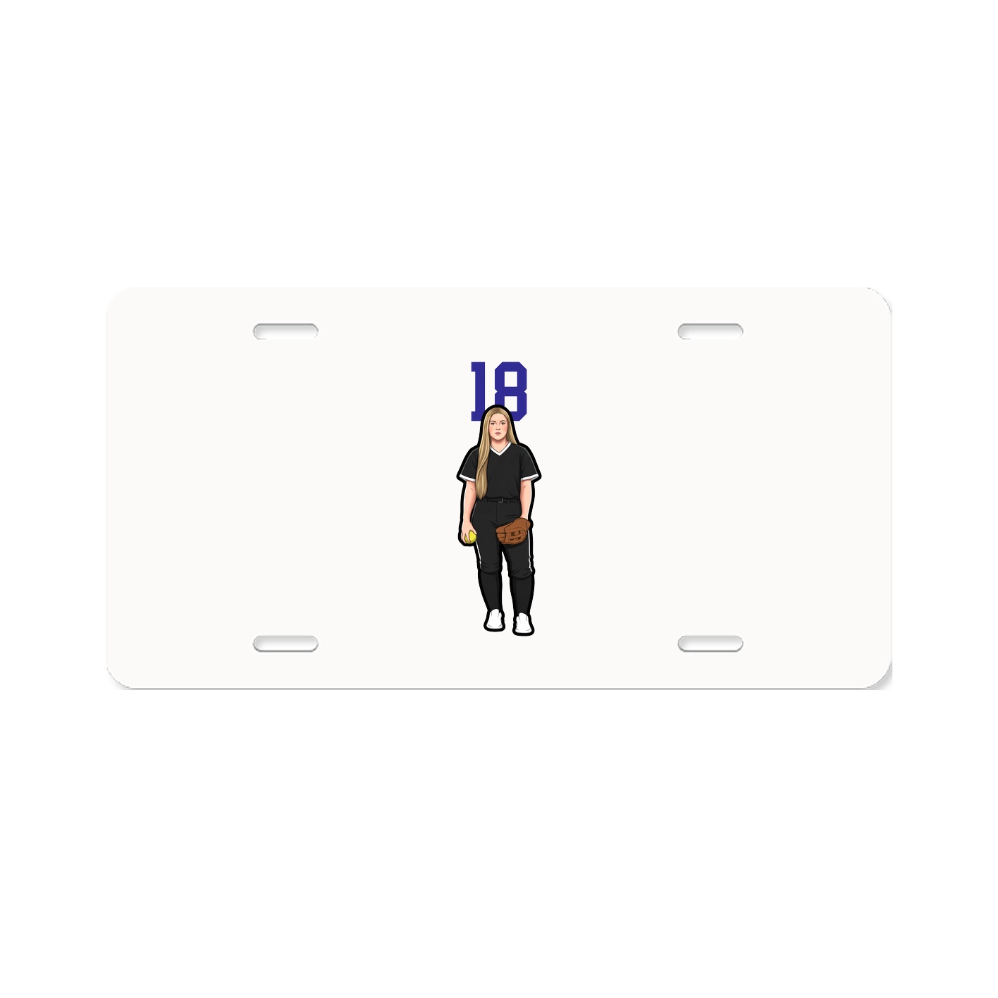 License Plate — Number Top in Classic